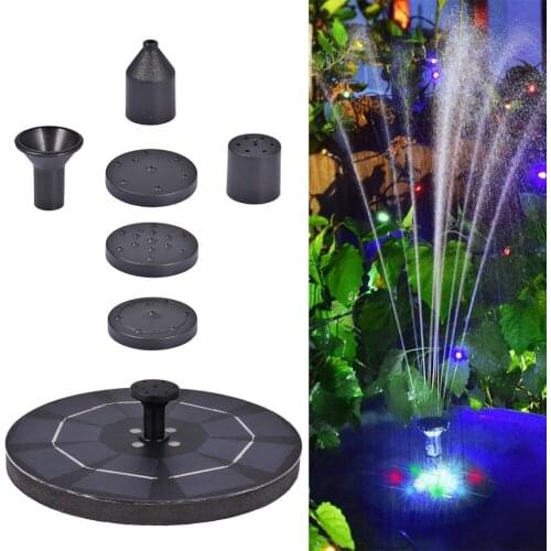 3.5W 5V Floating Solar Fountain Pump Portable LED Lights Garden Water Fountain Pump For Birdbath Garden Pond Pool Decoration