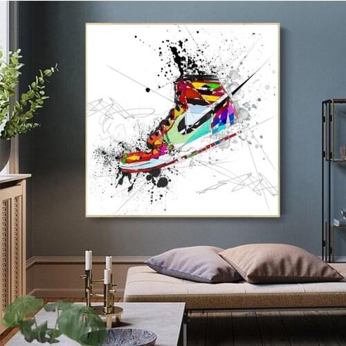 Dropship Home Decor Canvas Painting Graffiti Shoes Colorful Wall Art Fashion Living Room Cuadros Pictures Posters Prints Art