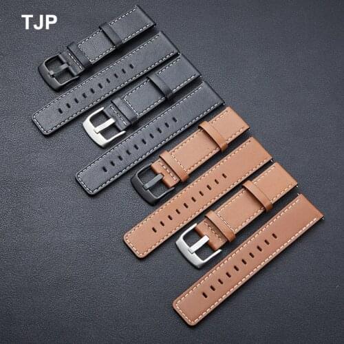 For GTR 47mm Genuine Leather Strap Watchbands for Xiaomi Huami Amazfit Pace Stratos 3 2S Honor Watch Bracelet 22mm Quick Release