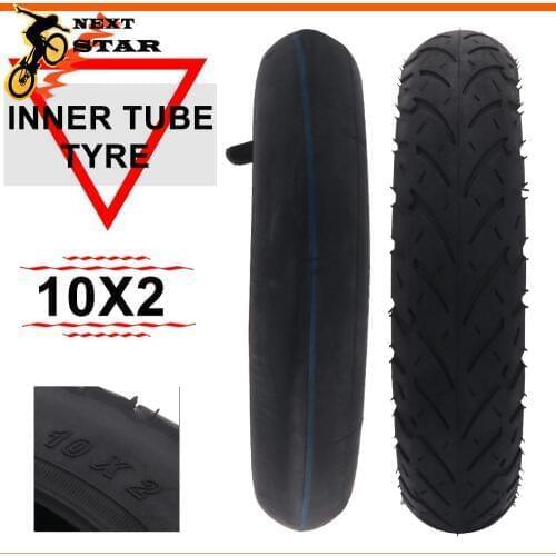 Motorcycle 10*2 Rubber Heavy Duty Replacement Heavy Duty Inner Tubeouter Tyre For Minibike Go-Karting Mowers Hand Trucks Carts