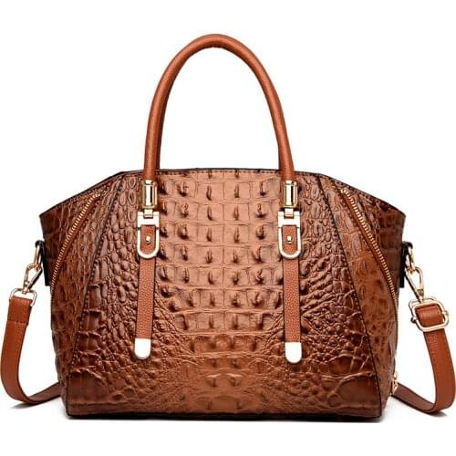 Luxury Crocodile Woman Package PU Leather Satchel Single Shoulder Handbag Causal Purses and Handbags Fashion Women Bags