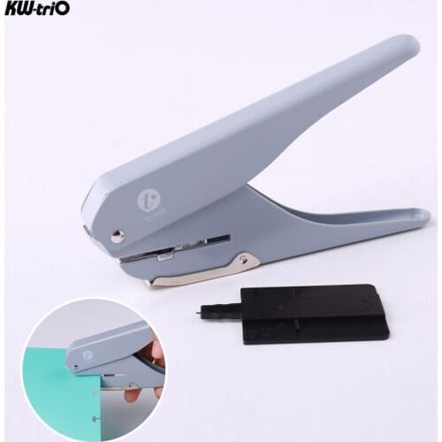 KW-trio Handheld DIY Mushroom Single Hole Punch Puncher Paper Cutter with Ruler with ABS Plastic ruler for Office Home School