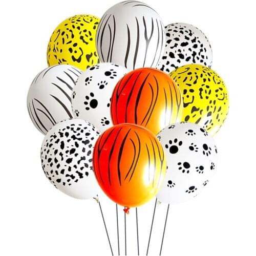 10/20/30pcs Animal Claw Print Latex Balloons Birthday Party Decorations Kids Jungle Party Animal Balloon Boy 1st Birthday Ballon