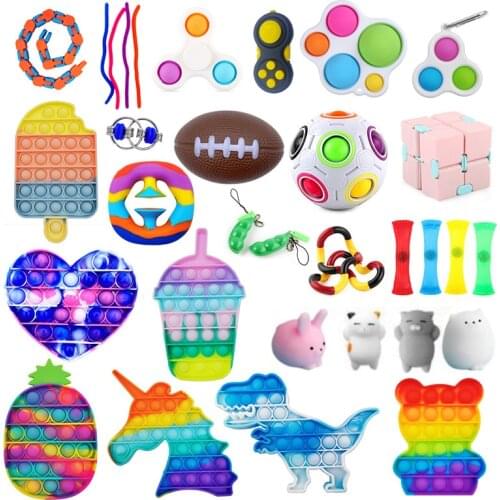 Simple Dimple Push Bubble Fidget Toys Antistress Squeeze Sensory Toy Relief Stress Gift Kids Adults 1PCS