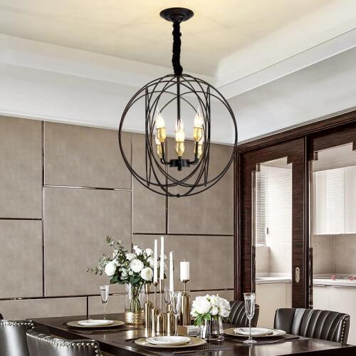 Iron Chandelier Lighting For Bedroom Kitchen E14 LED Modern Home Decor Nordic Chandeliers Loft Lustre Gold Black Light Fixtures