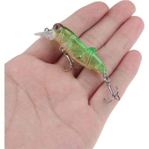 1Pcs 5.5cm 3.5g Artificial Insect Grasshopper Fishing Lure Wobbler Crankbait For Carp Fishing Hard Plastic Baits Bass Pesca