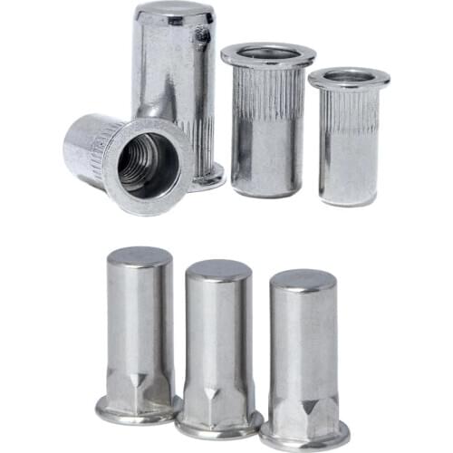 20Pcs 304 stainless Steel Countersunk Flat Head Fluted Hex Blind Rivet Nut Insert Nut Nutserts Rivet-nut