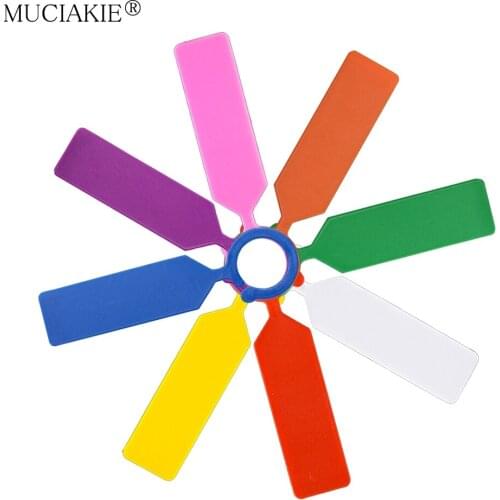 30PCS High Quality Plastic Plants Tags Nursery Garden Ring Label Pot Marker Stake Hanging Tags Greenhouse Bonsai Collar Tags