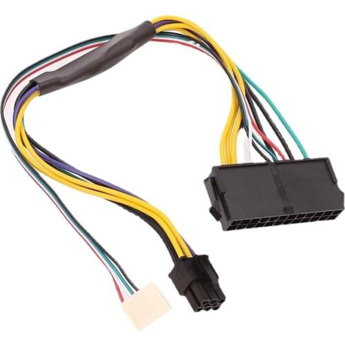 30cm ATX 24pin To Motherboard 2-port 6pin Power Supply Cable for HP Z220 Z230 SFF 24P To 6P Motherboard Adapter Cable