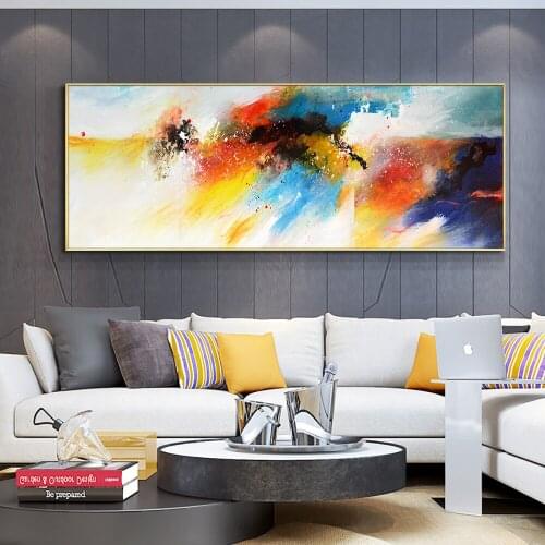 Abstract Oil Painting Beautiful Multicolor Landscape Art Pictures On Canvas For Home Decor Modern Abstract Wall Art Paintings