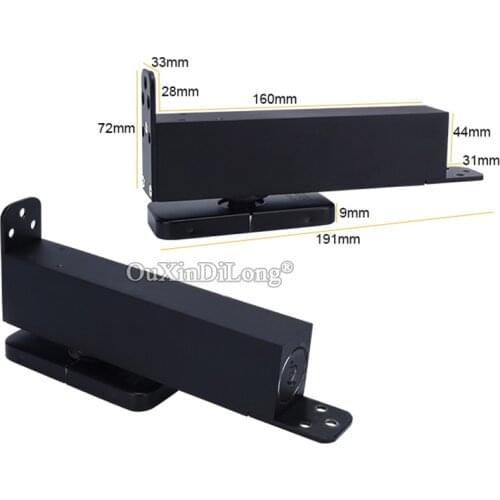 Fast Shipping 2Sets Heavy Duty Door Pivot Hinges Hydraulic Buffer Invisible Hidden Furniture Door Hinges Install Up and Down