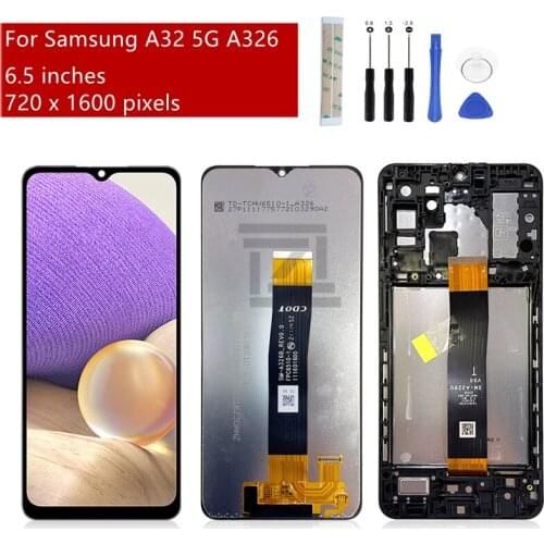 For Samsung A32 5G LCD A326 LCD Display Touch Screen Digitizer Assembly With Frame For Samsung A326 Display Replacement 6.5"