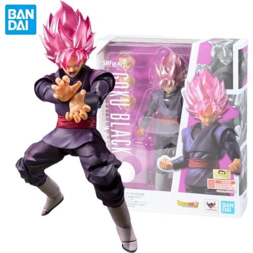 Bandai Dragon Ball Z Super Saiyan God of Creation Rose Zamasu Supreme Kai Black Goku Dbz Figurine Action Figure Collect Kids Toy
