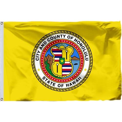 US Hawaii Honolulu Flag 150X90cm (3x5FT) 120g 100D Polyester Double Stitched High Quality Banner Ensign Free Shipping