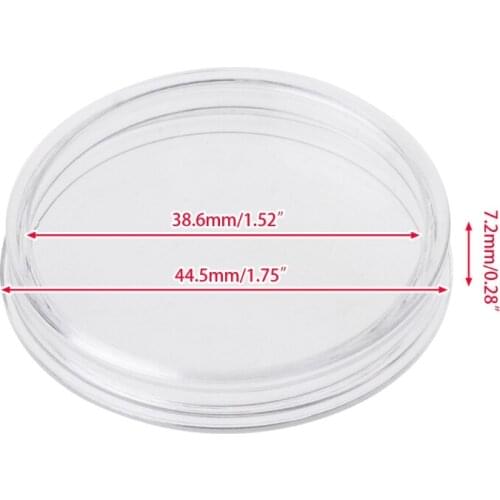 1 PC 38.6mm Round Acrylic Coin Capsule Clear Storage Holder For Silver Coin 1 oz P15F