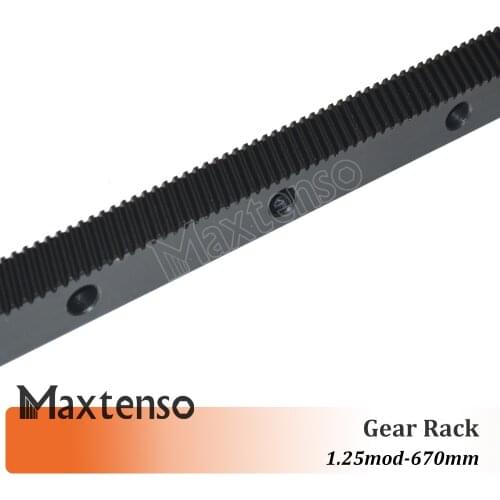 MAXTENSO 1.25mod modulus cnc gear rack helical teeth 670m length Engraving machine high precision CNC parts 45 steel