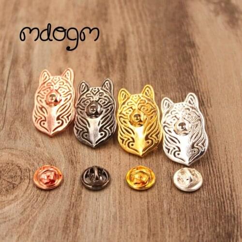 Mdogm Akita Dog Animal Brooches And Pins Suit Cute Metal Funny Small Father Collar Badges Gift For Male Men B074