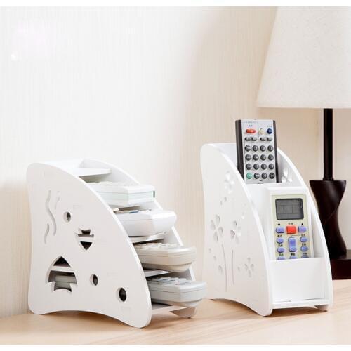 Creative mini DIY wood file holder case commercial office home supplies pen hollow storage mobile photo container