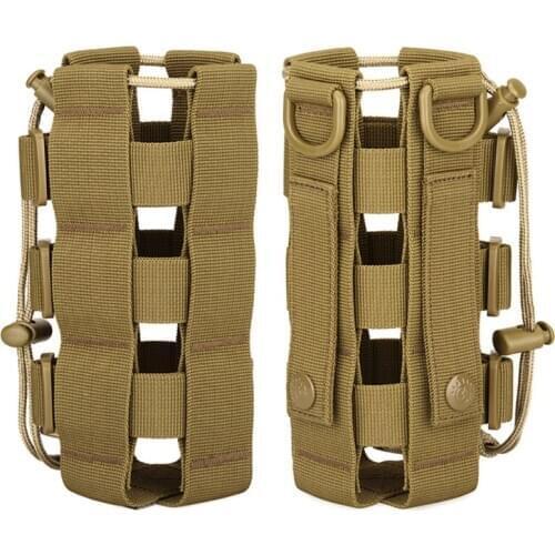 Molle Bag Upgraded Tactical Water Bottle Pouch Bag Military Outdoor Travel Hiking Drawstring Water Bottle Holder