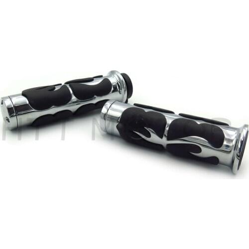 7/8" Handlebar Motorcycle Custom Hand Grip for Honda Suzuki Kawasaki Yamaha Chromes Aftermarket Free Shipping Motorbike Parts