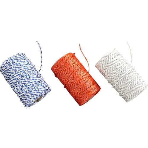 200m Electric Fence Poly Wire with Steel Power Line Polywire Poly Rope Livestock Breeding Fence for Cattle Pig Horse Sheep