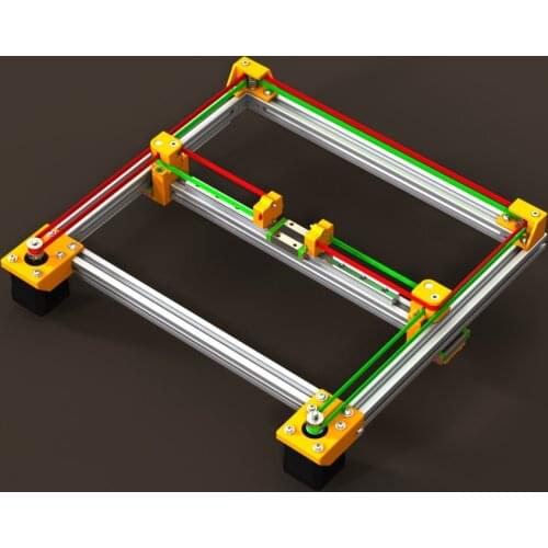 Funssor CoreXY Frame v.2.0 for laser and 3D printer DIY 2020 extrusion frame with MGN12C linear