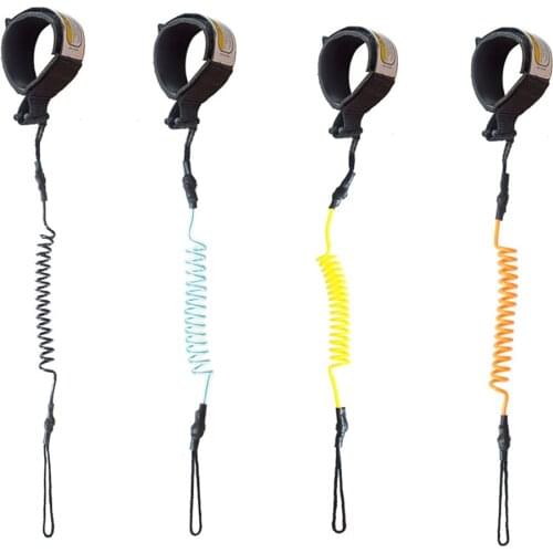 Surfing Ankle Leash Paddle Board Surfboard Foot Leg Rope Faux Leather Kayak Elastic Cord Surfing Kayak Accessories