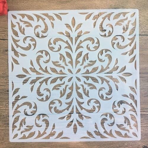 Decorative Mandala Print Stencils Scrapbook Coloring DIY 30x30cm for diy scrapbooking plastic large stencil for wall painting