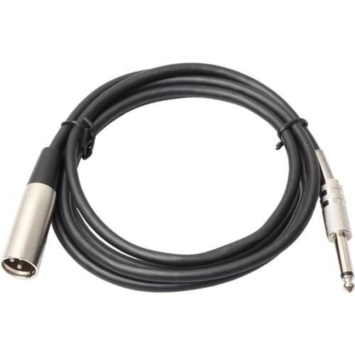 XLR 3Pin Male to 1/4 6.35mm Mono Jack Male Audio Microphone Cable