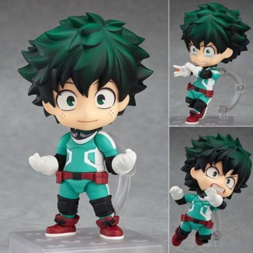 10CM Anime My Hero Academia 686# Q Ver. Figures Midoriya Izuku PVC Model High School Hero Dream Combat Training Kids Cute Toys