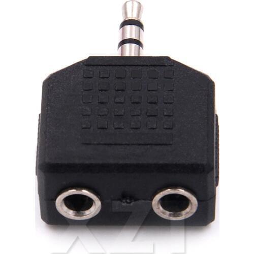 3PCS jack 3.5mm 1 to 2 Double Earphone Headphone Y Splitter Cable Cord Adapter Plug Black M/F sound quality