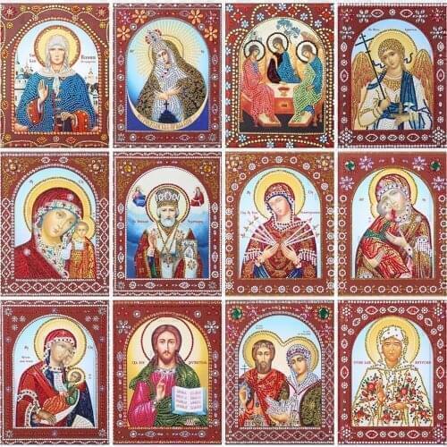 5D Diamond Mosaic Art Full Religion Pictures of Rhinestones Virgin Mary Diy Diamond Painting Sale Icon Embroidery Handmade Gift