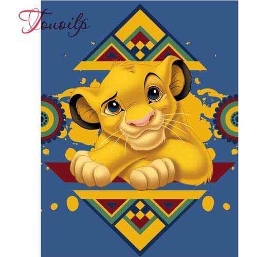 5D Diy diamond painting cross stitch Lion King Full Square Diamond embroidery Needlework Rhinestones Mosaic Crafts Decor