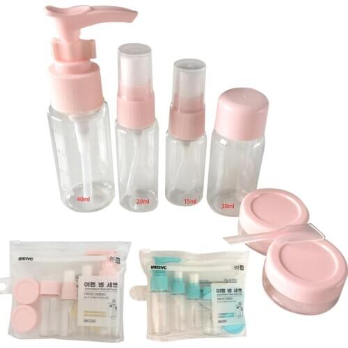 7Pcs/Set Refillable Travel Empty Cosmetic Lotion Spray Bottle Atomizer Dispenser Empty Cosmetic Container