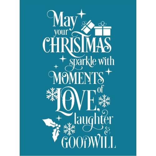 8.5 X 11" Reusable Self- Adhesive Silk Screen Stencils Christmas Home Decoration Pillow Bag Photo Craft Mesh Transfers Film