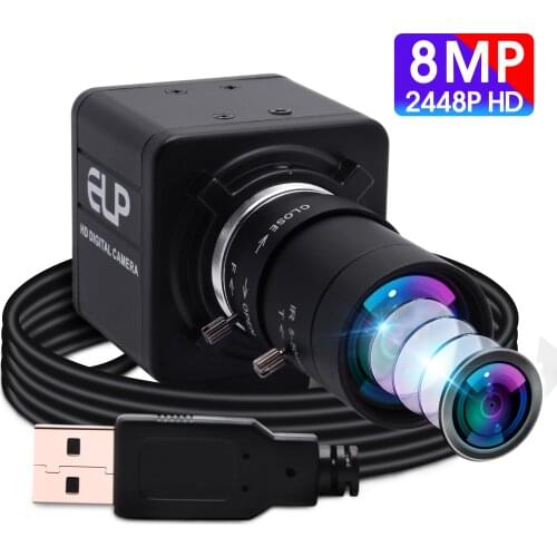 8MP USB Camera SONY IMX179 CMOS Sensor Board USB 2.0 PC Video Webcam Camera 8MP with 2.8-12mm/5-50mm Maual Zoom Varifocal lens
