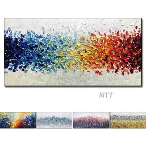Abstract Knife Oil Painting Hand Painted Living Room Decoration Pieces Modern Canvas Wall Art Wall Decor Oil Painting Free Ship