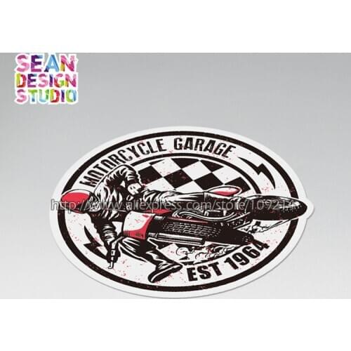 Cafe Racer Old School Ride Ace Bobber Sticker Helmet Moto Motorcycle Auto Decal Sticker Waterproof 23