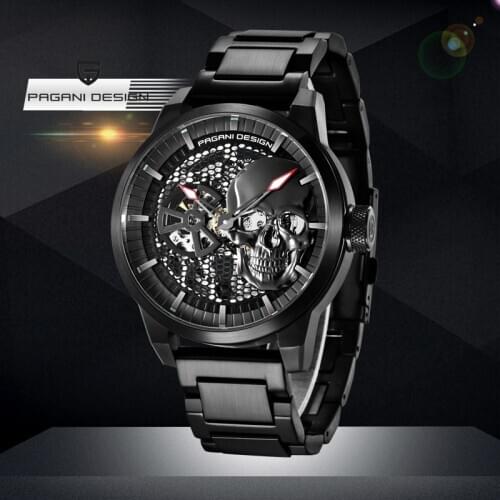 2020 New PAGANI DESIGN Mens Watches Business Wrist watch Men Skeleton Mechanical Watches Pirate Skull Style Automatic Watch Men