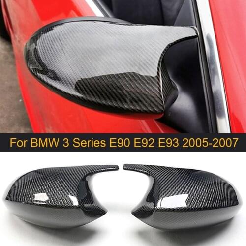 For BMW 3 Series E90 E92 E93 2005-2007 Car Side Mirror Covers, Carbon Fiber Car Mirror Protector Caps Replacement, Not for M3