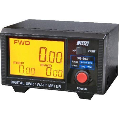 FMUSER NISSEI DG-503 Large Screen Digital Standing Wave Table 1.6-60MHz / 125-525MHz Wattmeter 200W