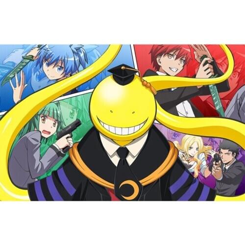 D0804 Assassination Classroom Anime Silk Fabric Poster Art Decor Indoor Painting Gift