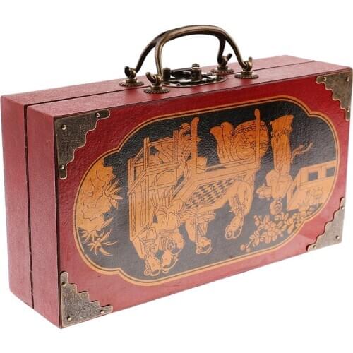 Wooden Antique Chinese Chess Pieces Set Board Game Family Leisure Toys Chinese Chess Board Game Chess Set Adult Birthday Gift