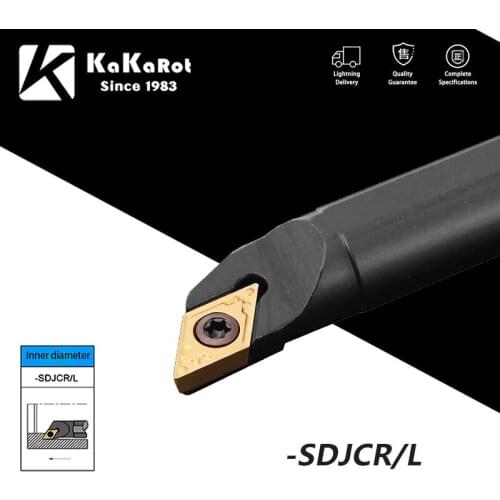 KaKarot Internal Turning Tool Holder S12M-SDJCR07 S16Q-SDJCR11 S20R-SDJCR11 Carbide Inserts DCMT07 DCMT11 Lathe Cutting Tool