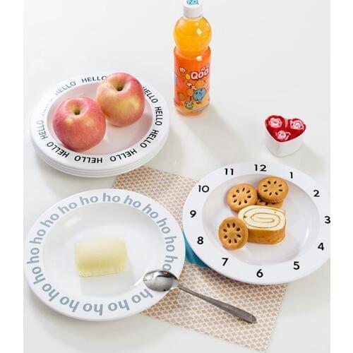 Baby Feeding Dishes Cloud Clock Fruit Creative Decorativ Plate Nordic Minimalist Style Tableware For Infant Toddler Take Props