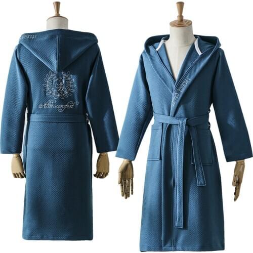 Autumn Winter Bath Robe Dressing Gown Men Women Towel Fleece Water Absorption Sleepwear Bathrobe Nightgown Lovers Home Robes