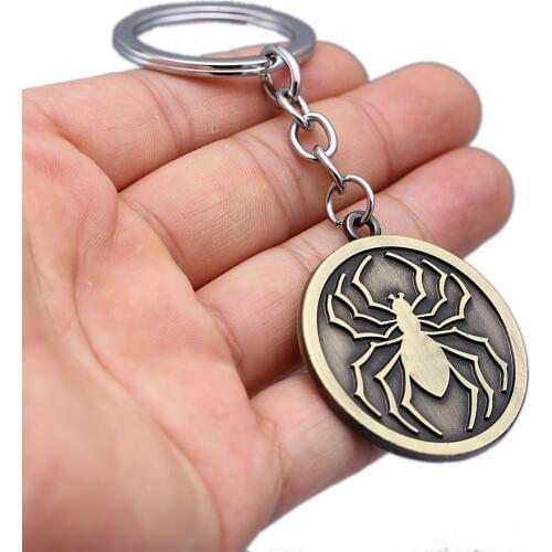 HSIC Anime Jewelry Hunter X Hunter Keychain HISOKA Genei Ryodan Spider Logo Key Ring Holder Men Jewelry Birthday Gifts HC12799