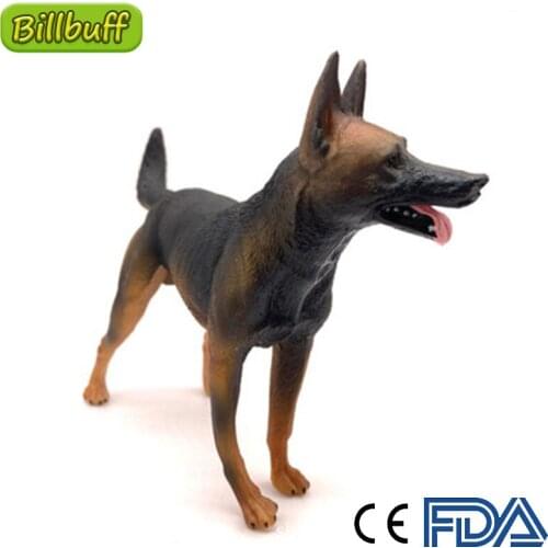 Simulation Wild Animals Toy Figures Model Toy Sets German Shepherd Pet Dog Action Figures Educational Toys for Childrens Gift