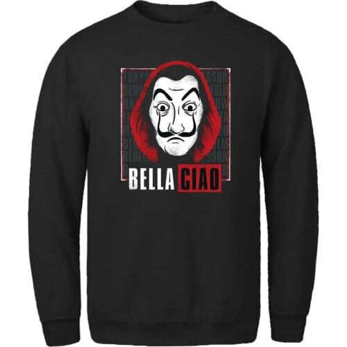 La casa de papel Sweatshirt Mens Fashion Hoodie Vintage Leisure Hipster Pullovers Homme Comfortable Autumn Sudaderas Masculino