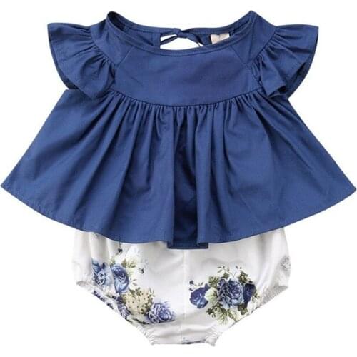 Summer Fashion Newborn Toddler Infant Toddler Baby Girl Tops Skirt+Floral Harem Shorts Pants Outfits Cotton New Hot Sale